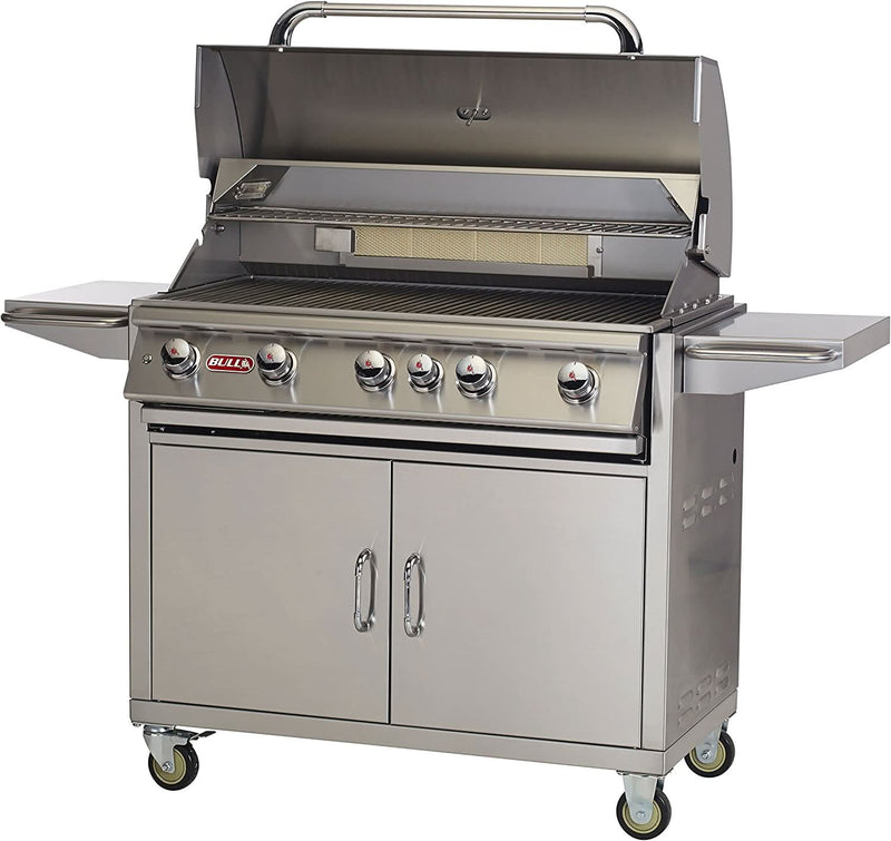 Bull Brahma - 38-Inch 5-Burner Freestanding Grill Cart - Natural Gas with Rear Infrared Burner - 55001