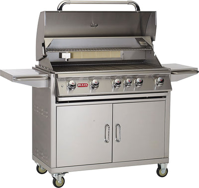 Bull Brahma - 38-Inch 5-Burner Freestanding Grill Cart - Natural Gas with Rear Infrared Burner - 55001