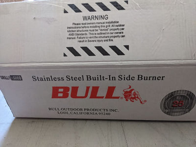 Bull Outdoor Products Drop-In Natural Gas Single Side Burner (Open Box) - 60009-OB