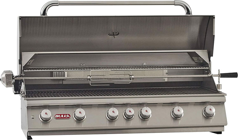 Bull Diablo - 46-Inch 6-Burner Built-In Grill - Liquid Propane Gas with Rotisserie - 62648