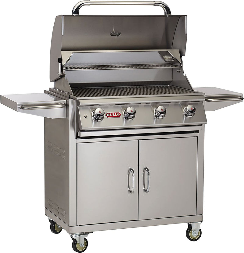 Bull Lonestar Select - 30-Inch 4-Burner Freestanding Grill Cart - Liquid Propane Gas - 87001