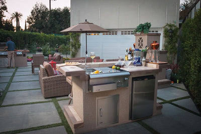 Bull 30-Inch Stainless Steel Slide-In Bar Center W/ Ice Chest & Sink - 97623