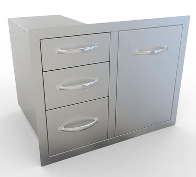 Sunstone Classic Triple Drawer & Liquid Propane Gas Tank Storage - A-LPCTD30