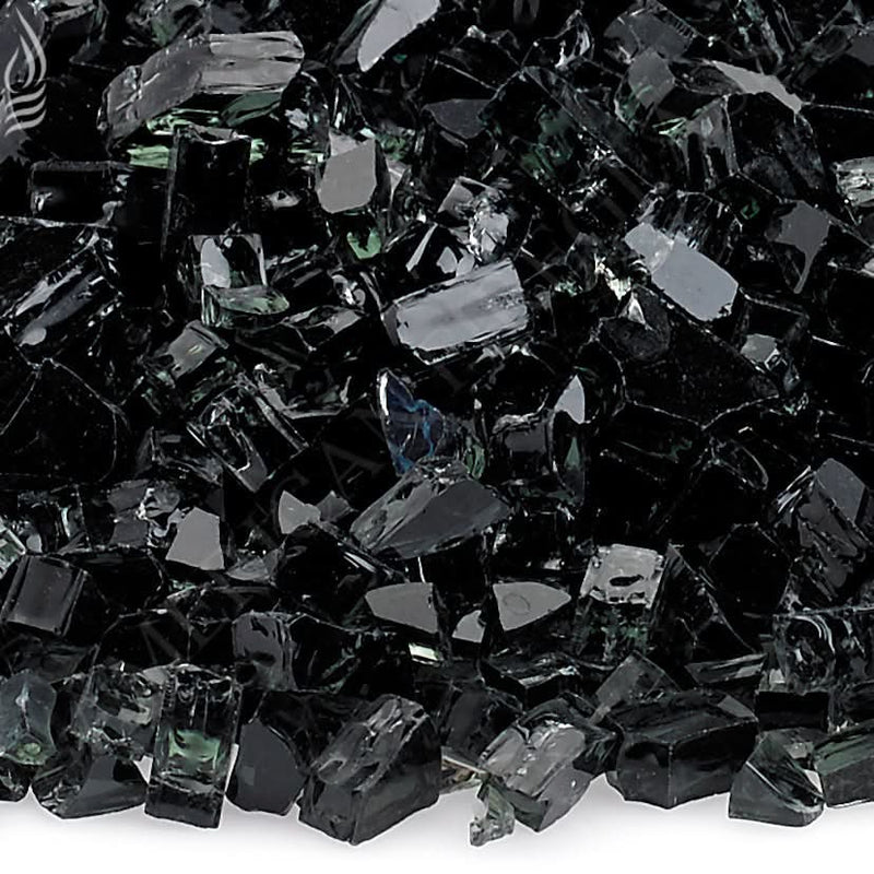 American Fire Glass 1/4" Black, 10 lb. Jar - AFFBLK10J