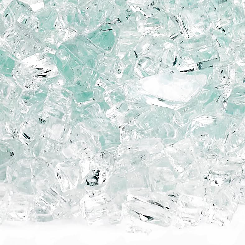 American Fire Glass 1/4" Clear, 10 lb. Jar Fire Glass - AFFCLR10J