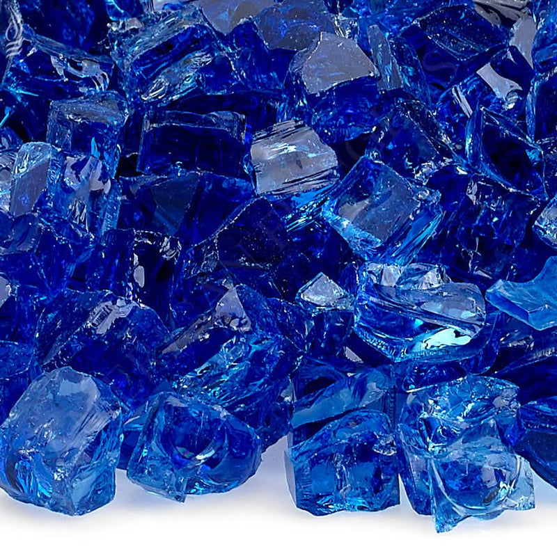 American Fire Glass 1/2" Cobalt, 10 lb. Jar Fire Glass - AFFCOBL1210J