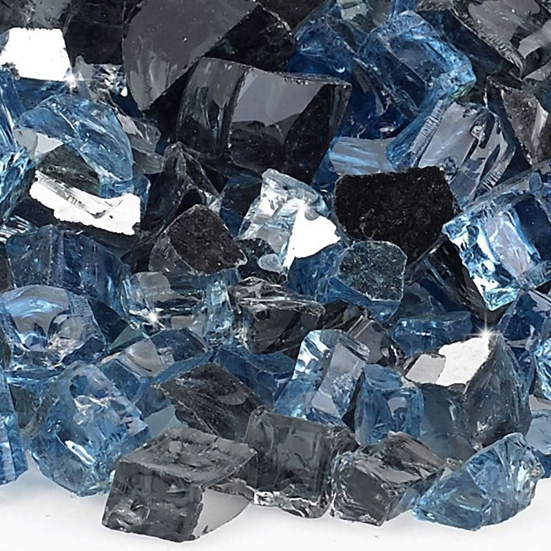 American Fire Glass 1/2" Maui Breeze Reflective, 10 lb. Jar Fire Glass - AFFMBRF1210J