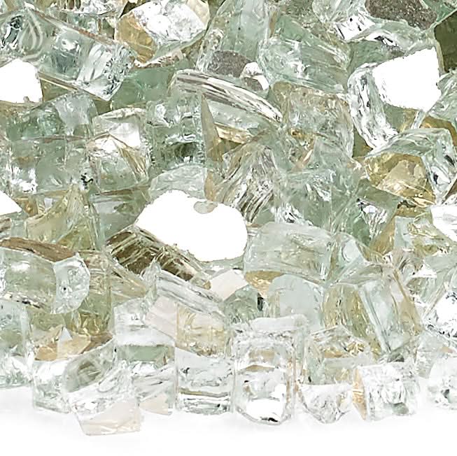 American Fire Glass 1/4" Platinum Reflective, 10 lb. Jar Fire Glass - AFFPLATRF10J