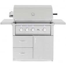 Summerset Alturi - 36-Inch 3-Burner - Freestanding Grill - Liquid Propane Gas with Stainless Steel Burner & Rotisserie - ALT36T-LP + CART-ALT36