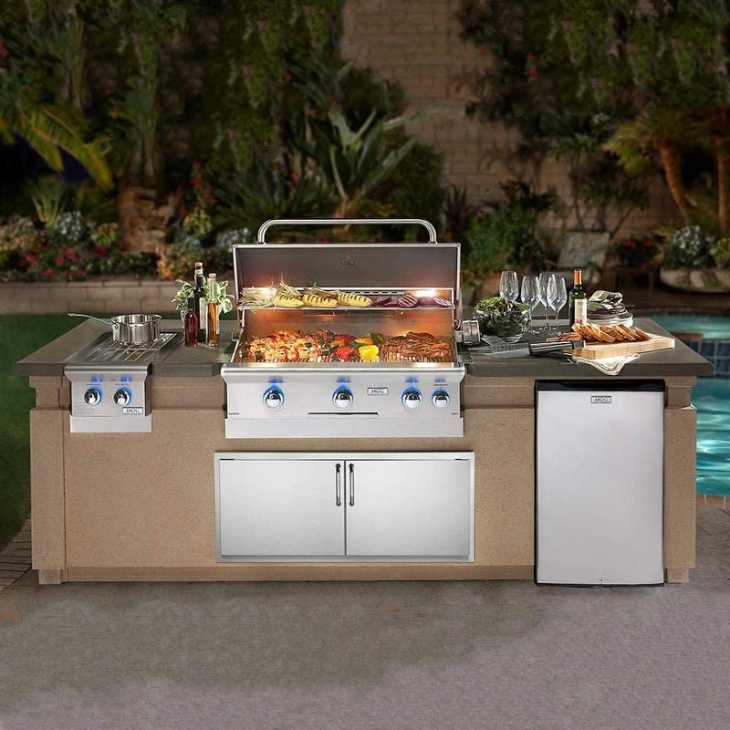 American Outdoor Grill L-Series - 30-Inch 3-Burner Built-In Grill with Rotisserie - Natural Gas - AOG30NBL