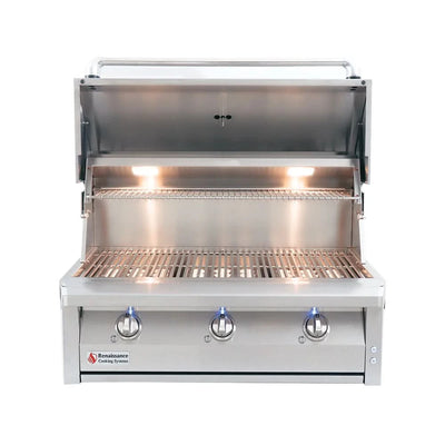 RCS ARG - 36-Inch 3-Burner Built-In Grill - Liquid Propane Gas - ARG36 LP