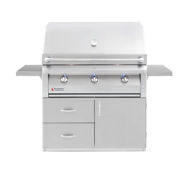 RCS ARG - 42-Inch 3-Burner Freestanding Grill - Liquid Propane Gas - ARG42 LP + ARG42CART