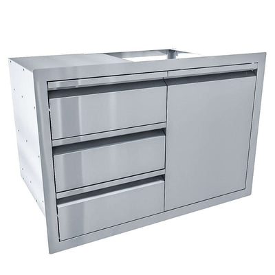 Sunstone 30 Inch Aruba Series Triple Drawer Door Combo with Removable Support Frame - ARU-TDC30