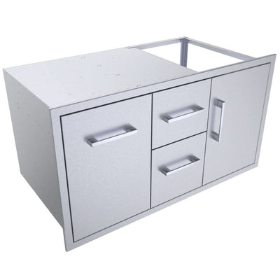 Sunstone 42 Beveled Style Double Drawer & Door Combo w/Removable Support Frame - BA-DDC42