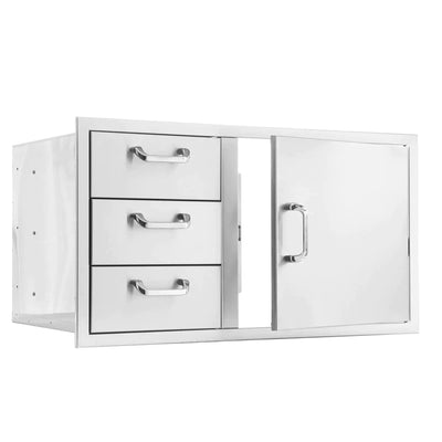 PCM 260 Series 39 Inch Access Door & Double Drawer Combo (Reversible) - BBQ-260-DDC-39