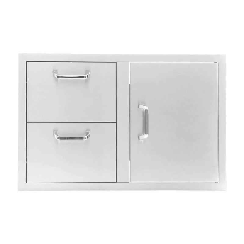 PCM 260 Series 32 Inch Access Door & Double Drawer Combo (Reversible) - BBQ-260-DDC