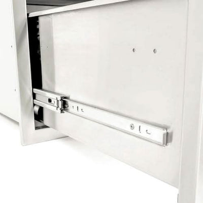 PCM 260 Series 20 Inch Single Drawer & Roll Out Trash/Recycling Bin Combo - BBQ-260-TR-DR1