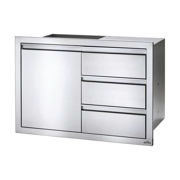 Napoleon 36 X 24 Single Door & Triple Drawer Combo - BI-3624-1D3DR