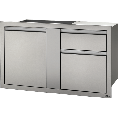 Napoleon 42 X 24 Large Single Door & Standard Drawer And Standard Drawer - BI-4224-1D2DR