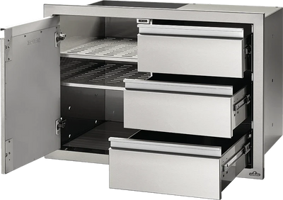 Napoleon 42 X 24 Large Single Door & Triple Drawer And Triple Drawer - BI-4224-1D3DR