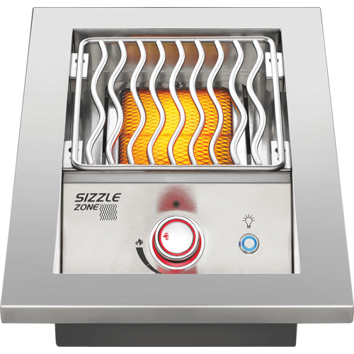 Napoleon Built In 700 Series Single Infrared Liquid Propane Gas Burner with Stainless Steel Cover - BIB10IRPSS