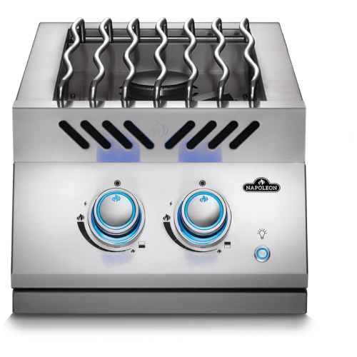 Napoleon Built In 700 Series Inline Dual Range Top Liquid Propane Gas Burner with Stainless Steel Cover - BIB12RTPSS