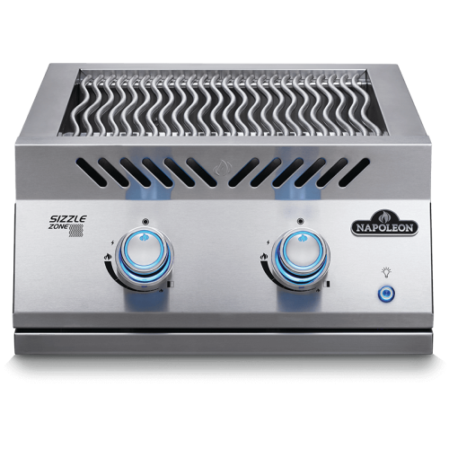 Napoleon Built In 700 Series Dual Infrared Liquid Propane Gas Burner with Stainless Steel Cover - BIB18IRPSS