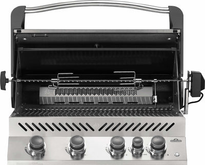 Napoleon Prestige 500 RB - 32-Inch 4-Burner Built-In Grill with Infrared Rear Burner - Natural Gas - BIP500RBNSS-3