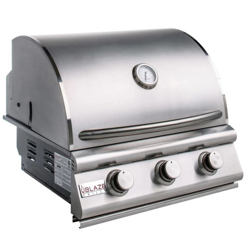 Blaze Prelude LBM - 25-Inch 3-Burner Built-In Grill - Liquid Propane Gas - BLZ-3LBM-LP