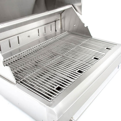 Blaze 32-Inch Stainless Steel Charcoal Grill With Adjustable Charcoal Tray - BLZ-4-CHAR + BLZ-4-CART-SC