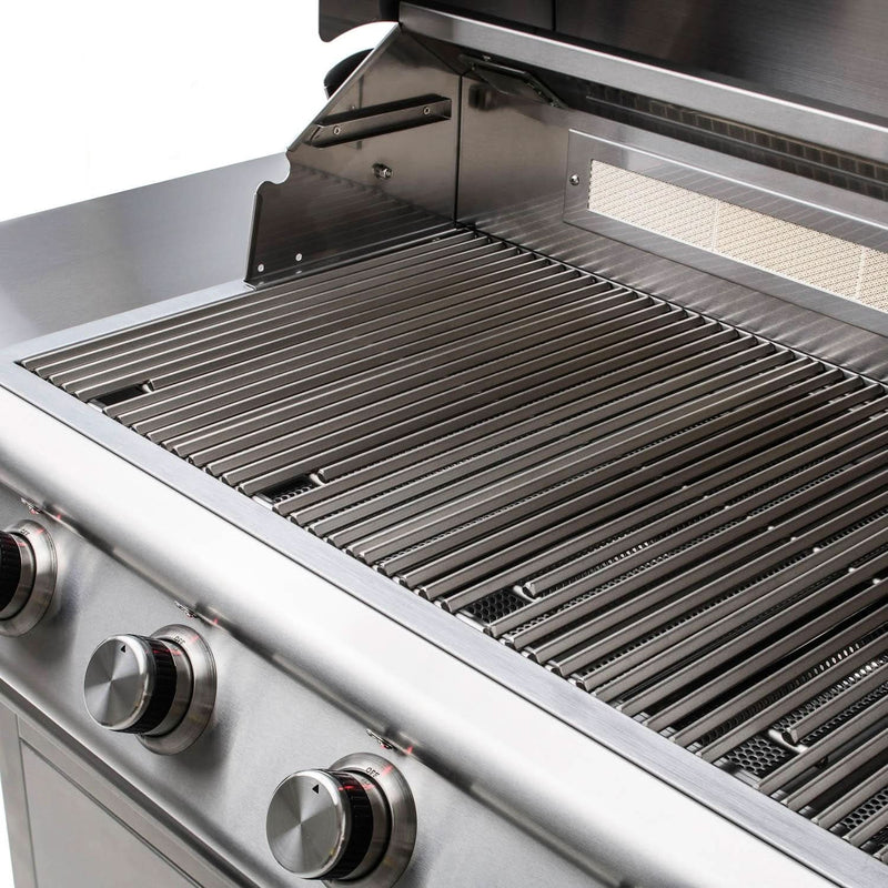 Blaze Premium LTE - 32-Inch 4-Burner Freestanding Grill - Liquid Propane Gas with Rear Infrared Burner & Grill Lights - BLZ-4LTE2MG-LP + BLZ-4-CART-SC