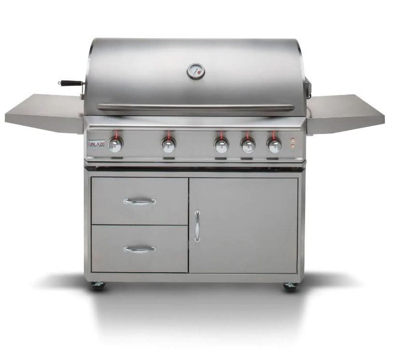 Blaze Professional LUX - 44-Inch 4-Burner Freestanding Grill - Liquid Propane with Rear Infrared Burner - BLZ-4PRO-LP + BLZ-4PRO-CART-LTSC