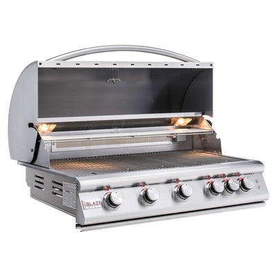 Blaze Premium LTE - 40-Inch 5-Burner Built-In Grill - Natural Gas With Grill Lights - BLZ-5LTE2-NG