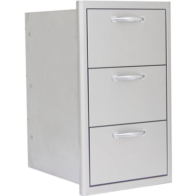 Blaze 16-Inch Stainless Steel Triple Access Drawer - BLZ-DRW3-R-LT
