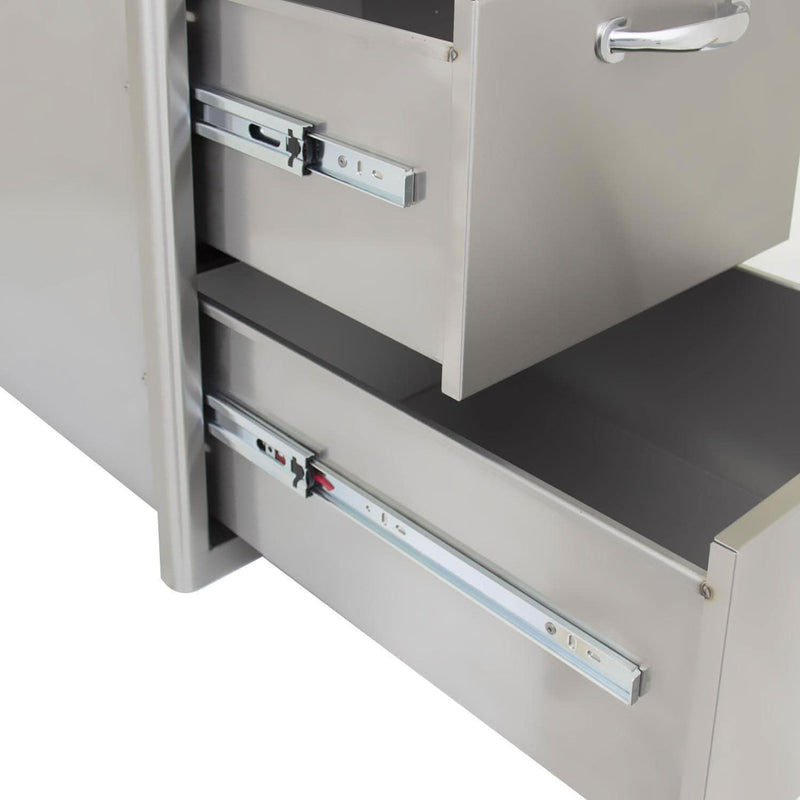 Blaze 16-Inch Stainless Steel Triple Access Drawer - BLZ-DRW3-R-LT