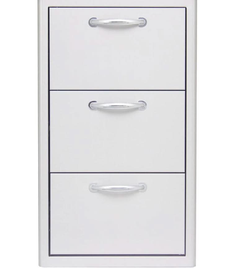 Blaze 16-Inch Stainless Steel Triple Access Drawer - BLZ-DRW3-R-LT