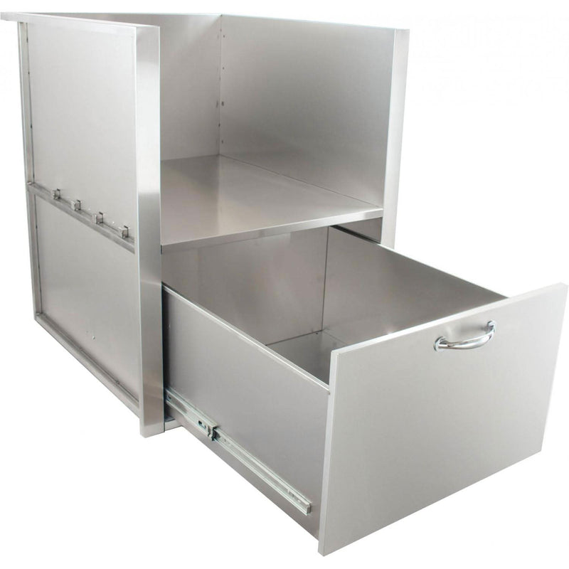 Blaze Built-In 34-Inch Kamado Sleeve With Drawer - BLZ-KMDO-SLV-LT