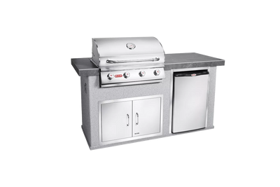 Bull Island Power Q Outdoor Island Kitchen & Grill Rock Base - 31007-LP