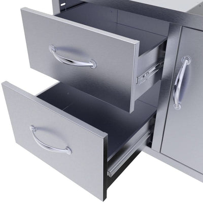 Sunstone 36 Classic Series Flush Style Double Drawer & Door Combo - C-DDC36
