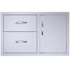 Sunstone 36 Classic Series Flush Style Double Drawer & Door Combo - C-DDC36