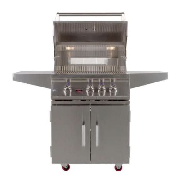 Bonfire Whistler - 28-Inch 3-Burner Freestanding NG Grill with Side Burner and Griddle Plate - PCKG1CBF3DD-NGSBGP
