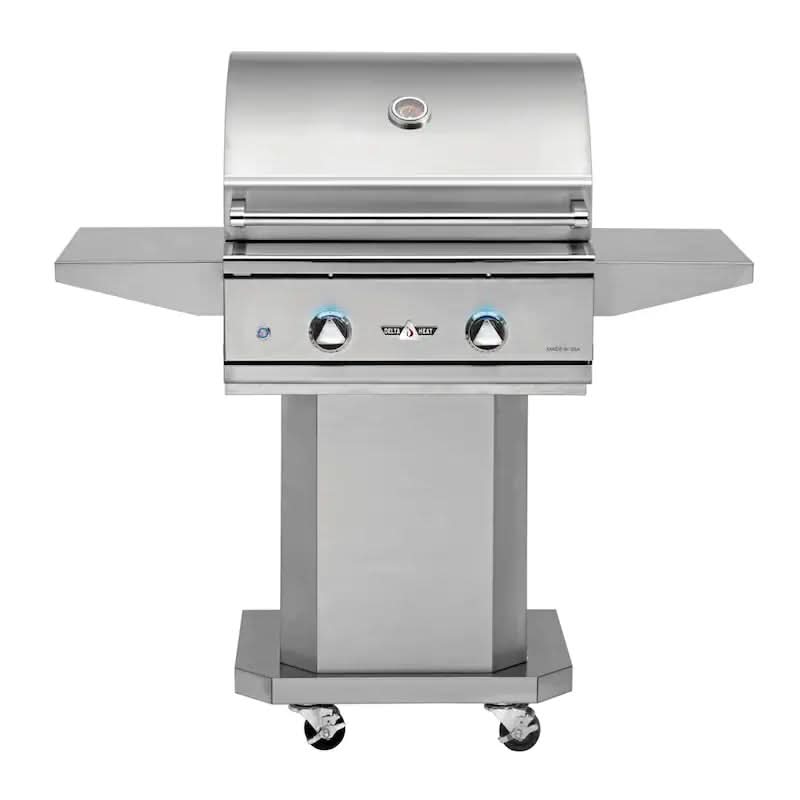 Delta Heat - 26-Inch 2- Burner Freestanding Grill - Liquid Propane Gas - DHBQ26G-DL + DHPB26-C
