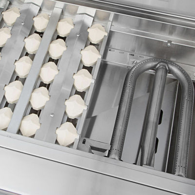 Delta Heat - 32-Inch 3-Burner Freestanding Grill - Natural Gas - DHBQ32G-DN + DHGB32-C