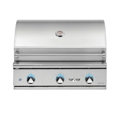 Delta Heat - 32-Inch 3-Burner Freestanding Grill - Natural Gas - DHBQ32G-DN + DHGB32-C