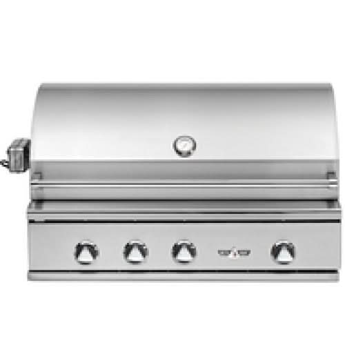 Delta Heat - 38-Inch 3-Burner Built-In Grill with Infrared Rotisserie Burner - Liquid Propane Gas - DHBQ38R-DL