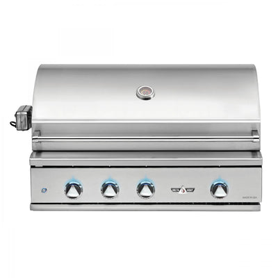 Delta Heat - 38-Inch 3-Burner Freestanding Grill with Infrared Rotisserie Burner - Natural Gas - DHBQ38R-DN + DHGB38-C