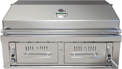 Sunstone Emerald - 42-Inch 2-Burner Gas Hybrid Dual Zone Grill - Charcoal/Wood Burning - EMCHDZ42-LP