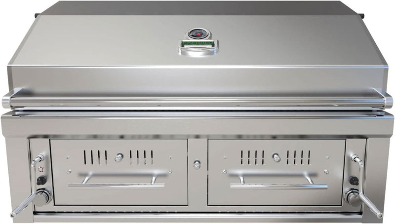 Sunstone Emerald - 42-Inch 2-Burner Gas Hybrid Dual Zone Grill - Charcoal/Wood Burning - EMCHDZ42-LP