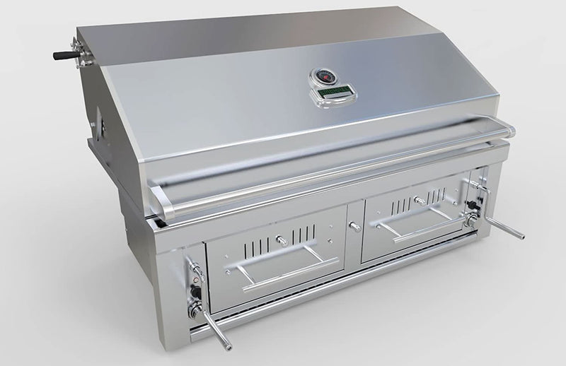 Sunstone Emerald - 42-Inch 2-Burner Gas Hybrid Dual Zone Grill - Charcoal/Wood Burning - EMCHDZ42-LP