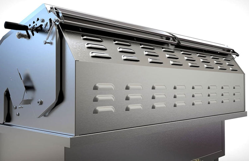 Sunstone Emerald - 42-Inch 2-Burner Gas Hybrid Dual Zone Grill - Charcoal/Wood Burning - EMCHDZ42-LP